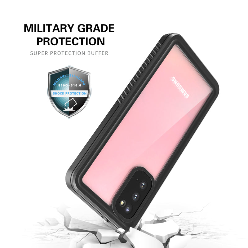 FS Series For Samsung Galaxy S20 5G IPX8 Waterproof Case Full Body Shockproof Clear Phone Cover