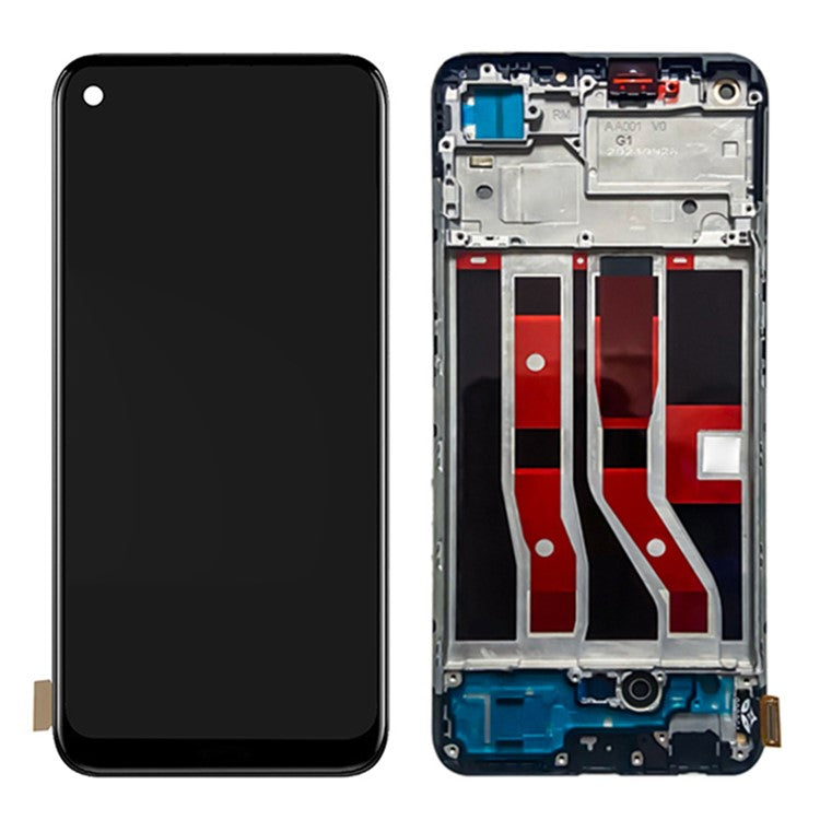 For Oppo A74 4G / A95 4G / F19 Grade C OLED Screen and Digitizer Assembly + Frame Repair Part (without Logo)