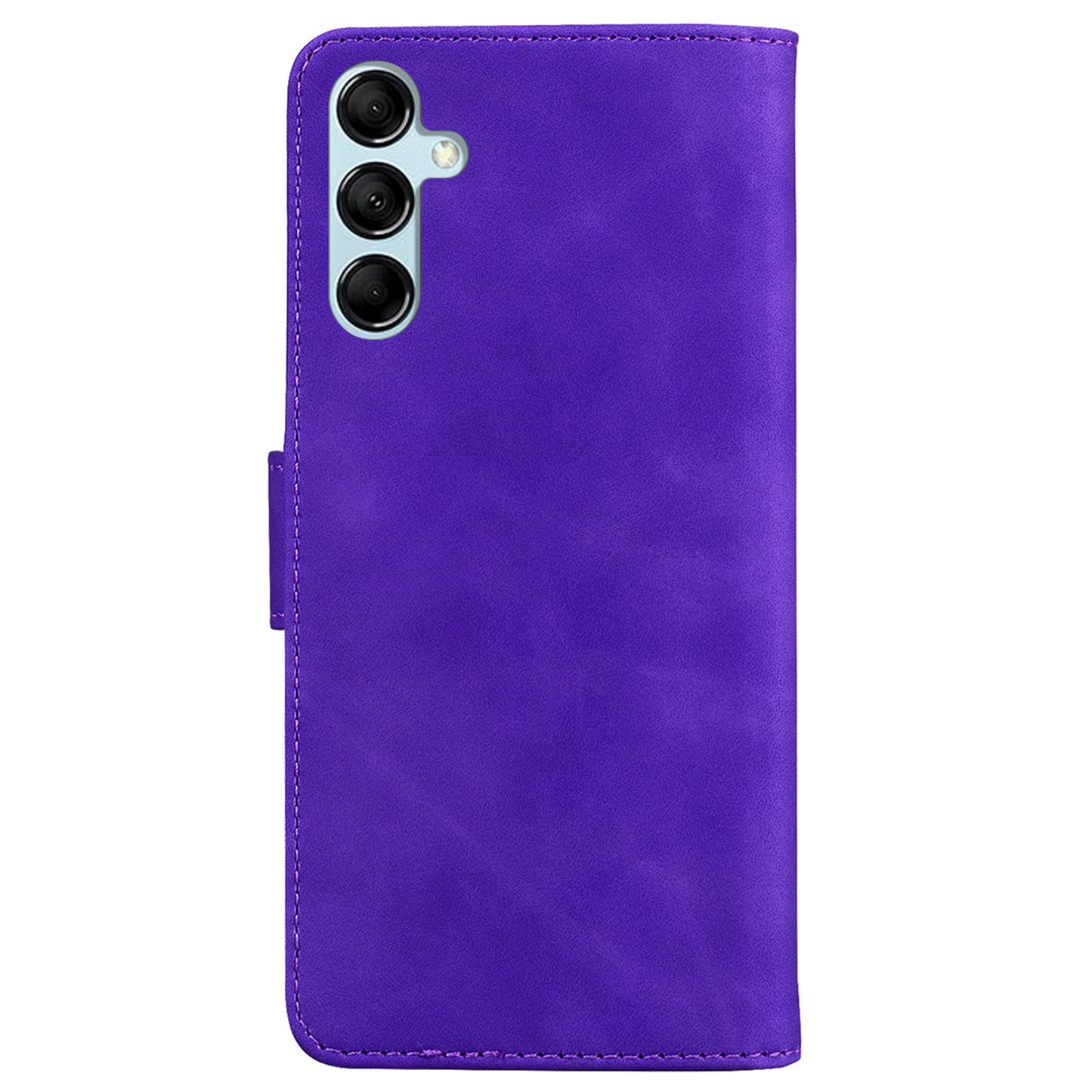 Stand Shell for Samsung Galaxy M34 5G / F34 5G , Flip Cover Butterfly Printing Phone Wallet PU Leather Case - Purple