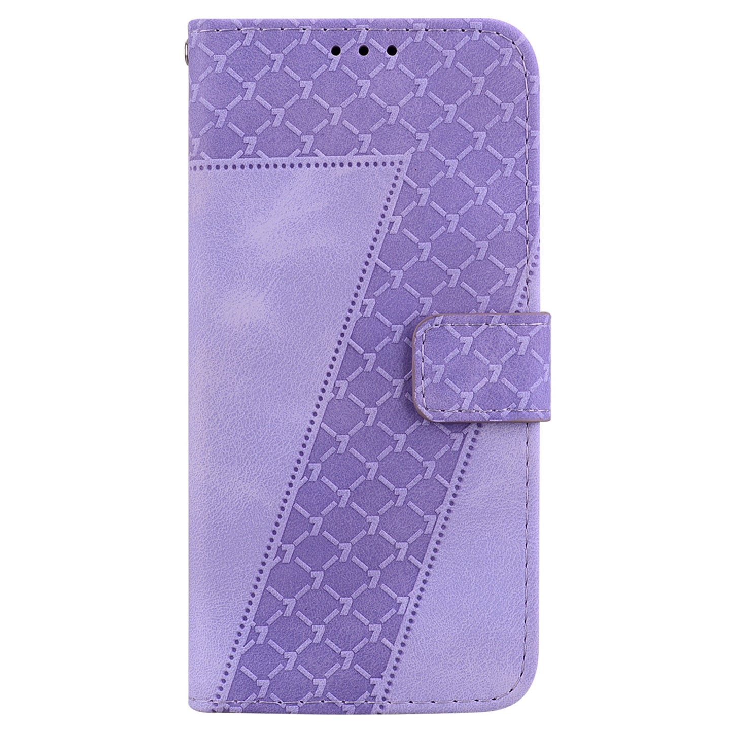 For Samsung Galaxy M34 5G / F34 5G Phone Leather Case 7-Shape Imprinted Wallet Stand Cover - Purple
