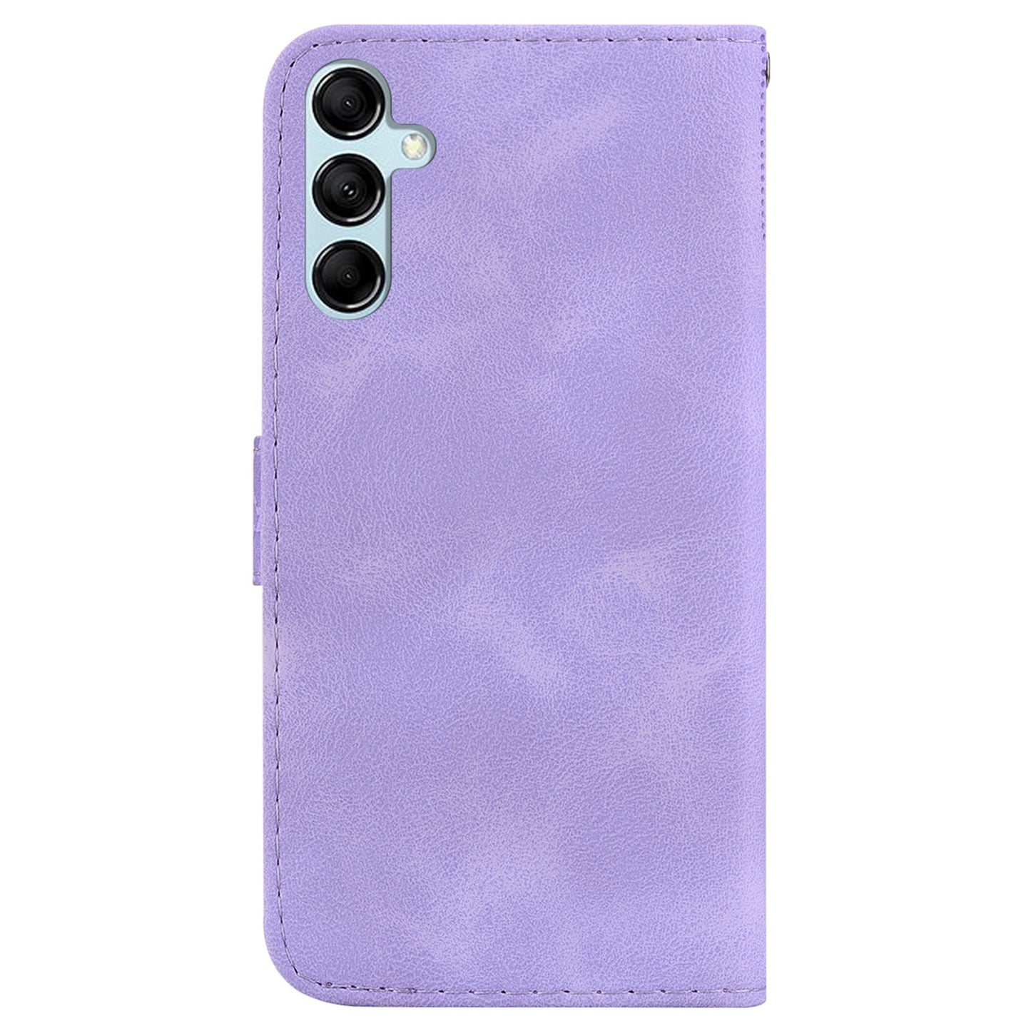 For Samsung Galaxy M34 5G / F34 5G Phone Leather Case 7-Shape Imprinted Wallet Stand Cover - Purple