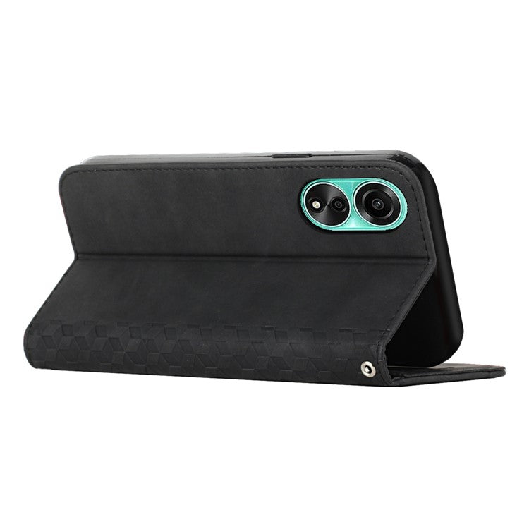 Phone Cover for Oppo A78 4G Case Skn-touch Wallet Leather Stand Phone Shell - Black