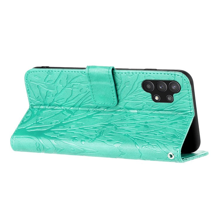 For Samsung Galaxy A32 5G / M32 5G Case Full Protection Wallet Stand Phone Cover - Green