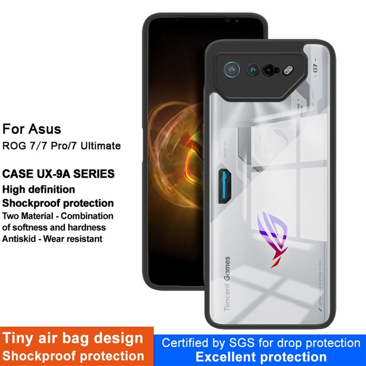 IMAK UX-9A Series Phone Cover for Asus ROG Phone 7 5G / 7 Pro / 7 Ultimate 5G Clear Phone Case