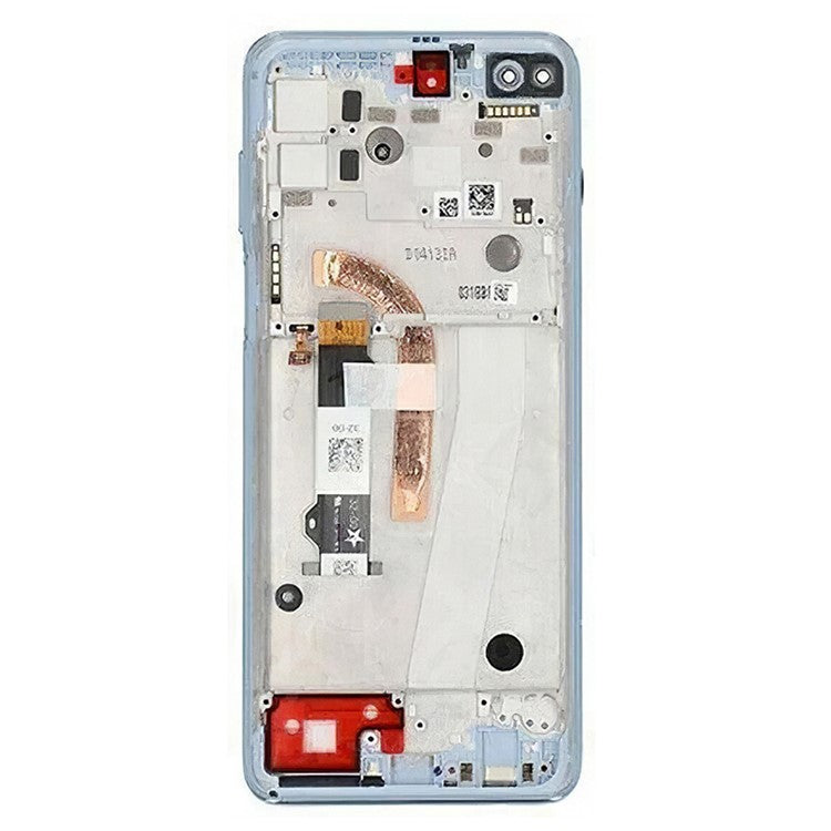 For Motorola Moto G100 Grade B LCD Screen and Digitizer Assembly + Frame Replacement Part (without Logo) - Blue