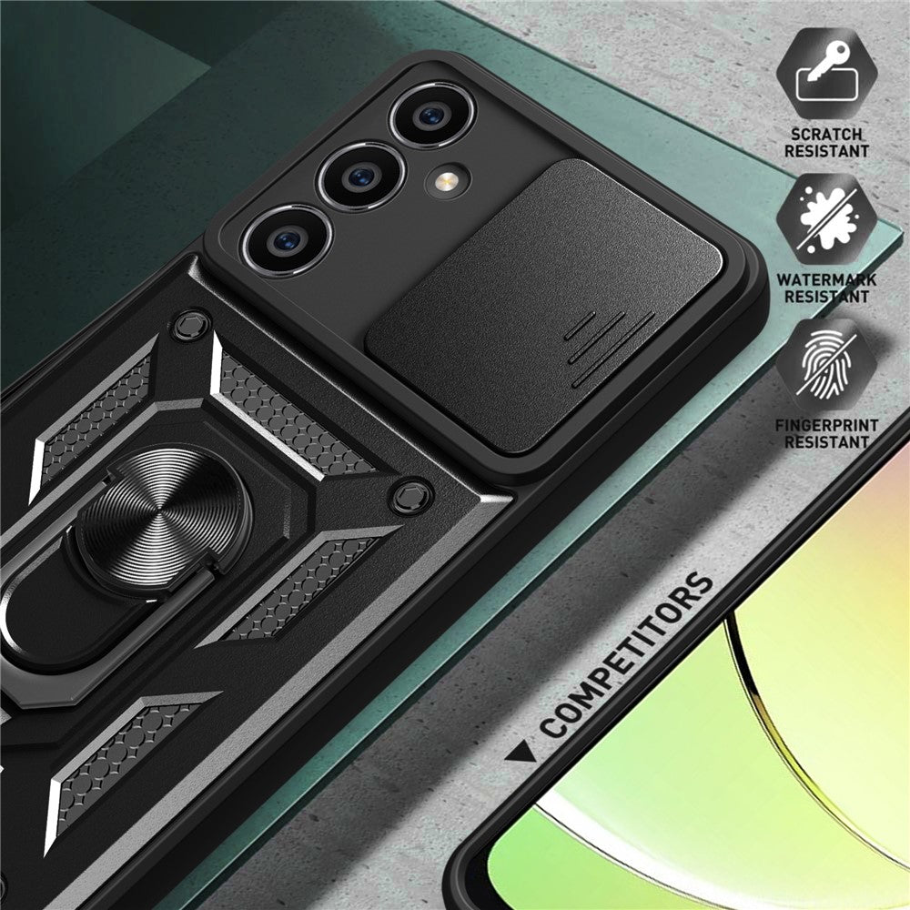 For Samsung Galaxy M54 5G / F54 5G Case Ring Kickstand PC+TPU Smartphone Cover - Green