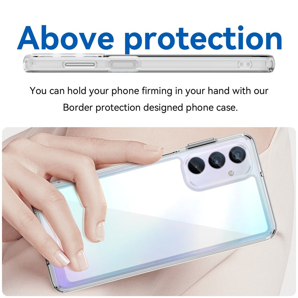 For Samsung Galaxy M54 5G / F54 5G Phone Case TPU+Acrylic Back Cover (Big Rear Lens Hole)
