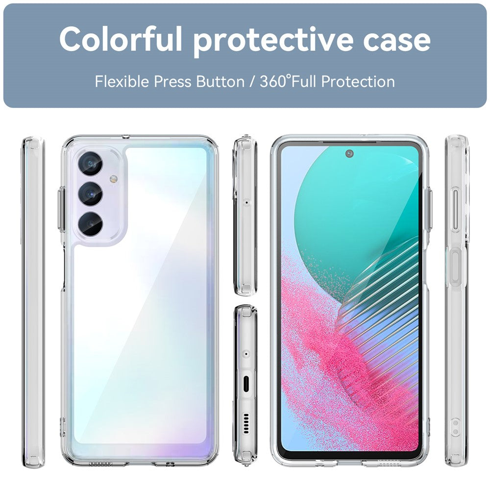 For Samsung Galaxy M54 5G / F54 5G Phone Case TPU+Acrylic Back Cover (Big Rear Lens Hole)