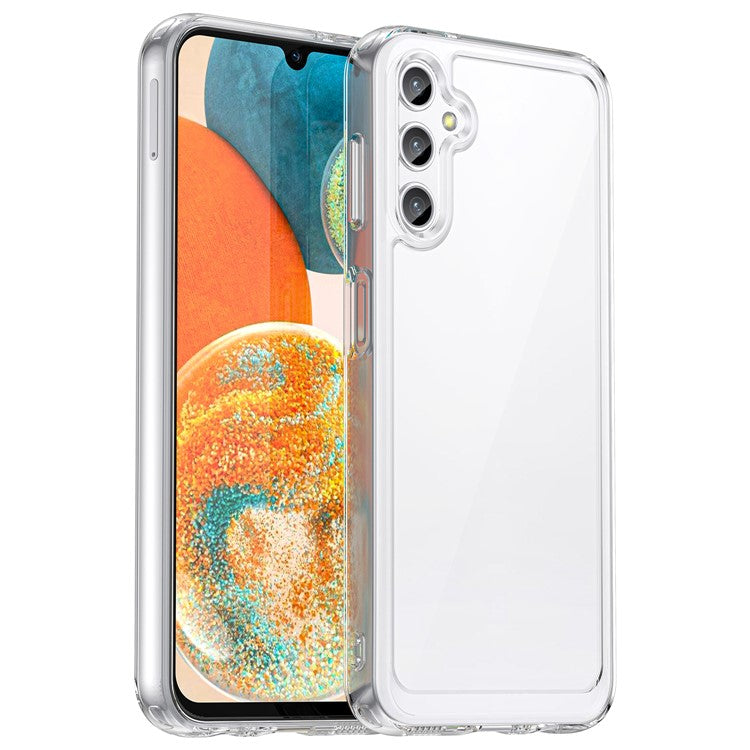 For Samsung Galaxy A14 5G / A14 4G Case Clear Phone Cover with Electroplating Buttons (Big Rear Lens Hole)