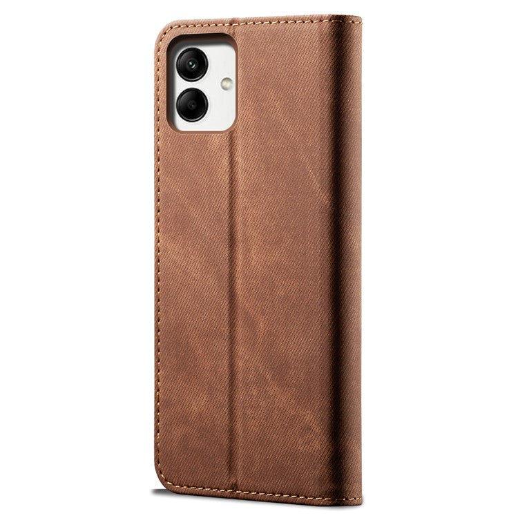 For Samsung Galaxy A05 4G Case Anti-Scratch PU Leather Phone Shell Wallet - Coffee