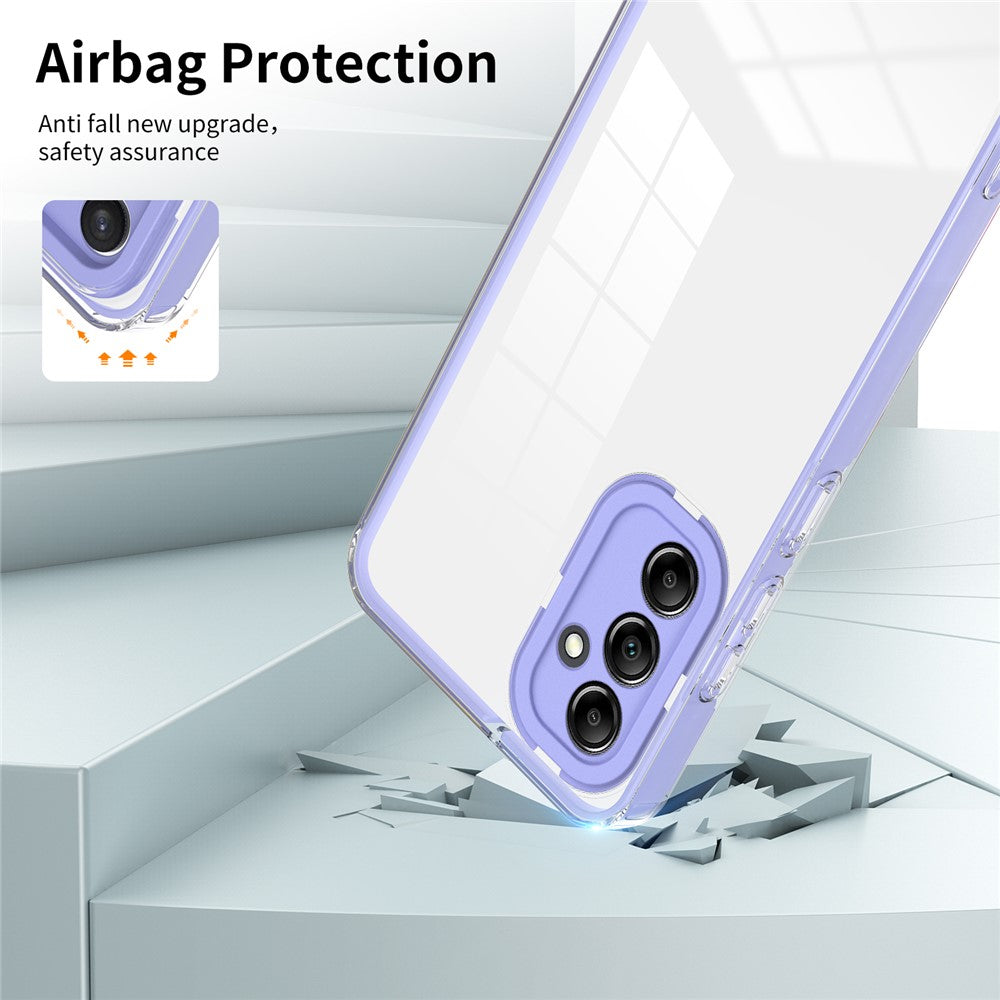 For Samsung Galaxy M54 5G / F54 5G Case TPU+PC Clear Shockproof Phone Cover - Purple
