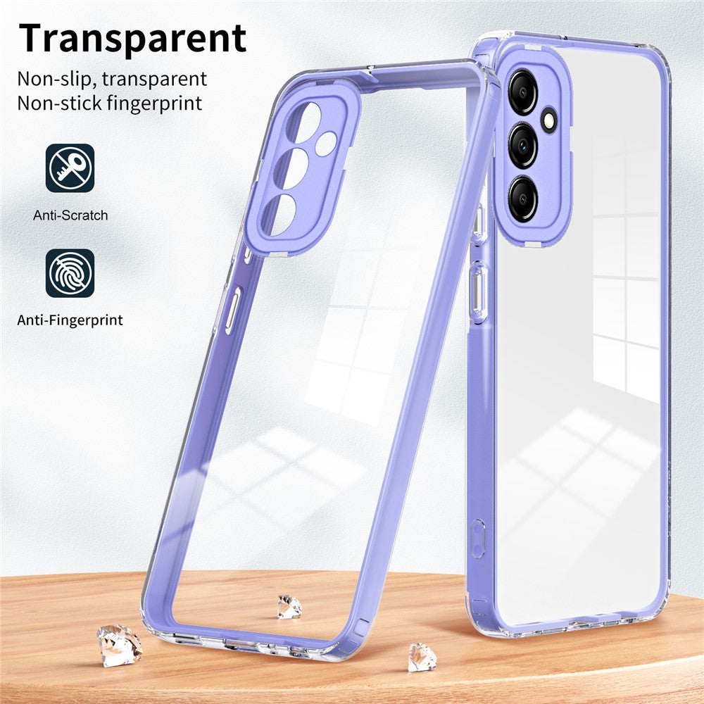 For Samsung Galaxy M54 5G / F54 5G Case TPU+PC Clear Shockproof Phone Cover - Purple