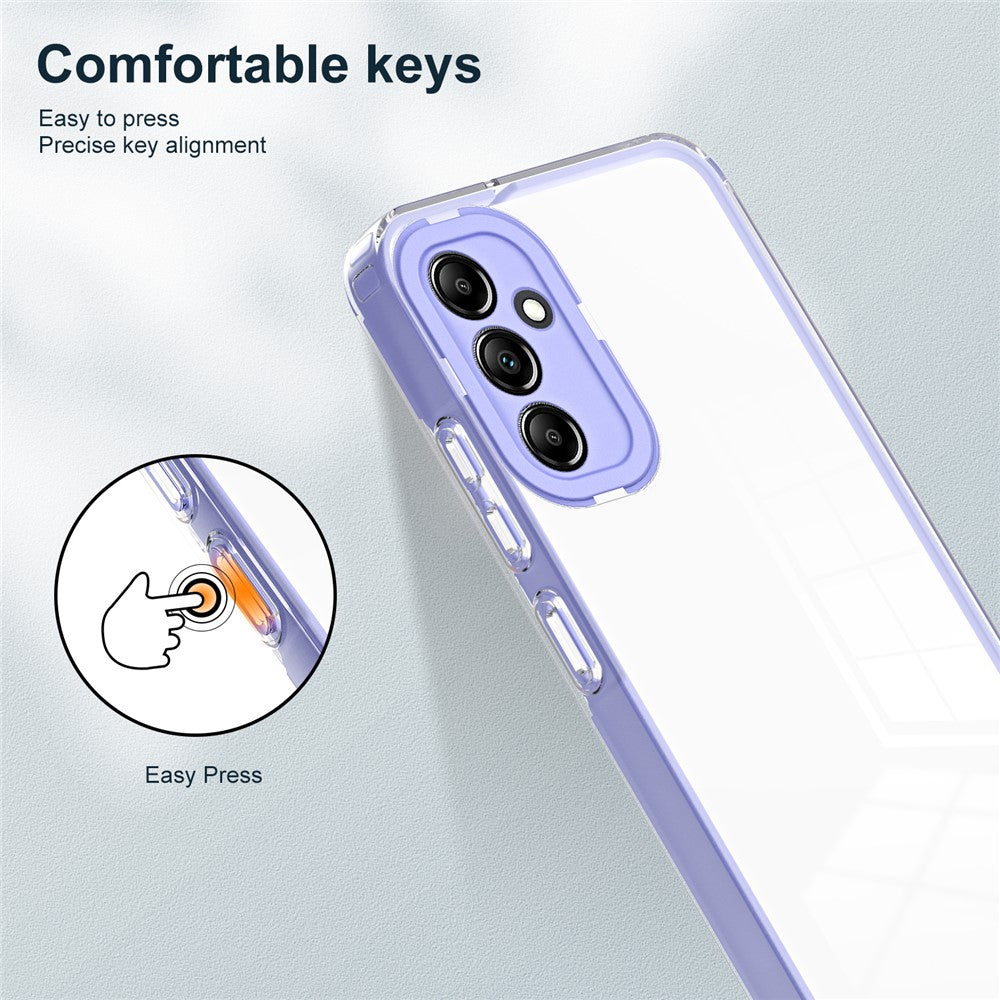 For Samsung Galaxy M54 5G / F54 5G Case TPU+PC Clear Shockproof Phone Cover - Purple