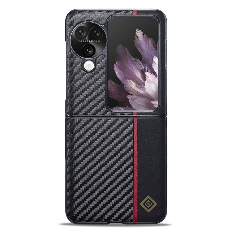 LC.IMEEKE For Oppo Find N3 Flip 5G Case Carbon Fiber Texture Back Slim Phone Cover
