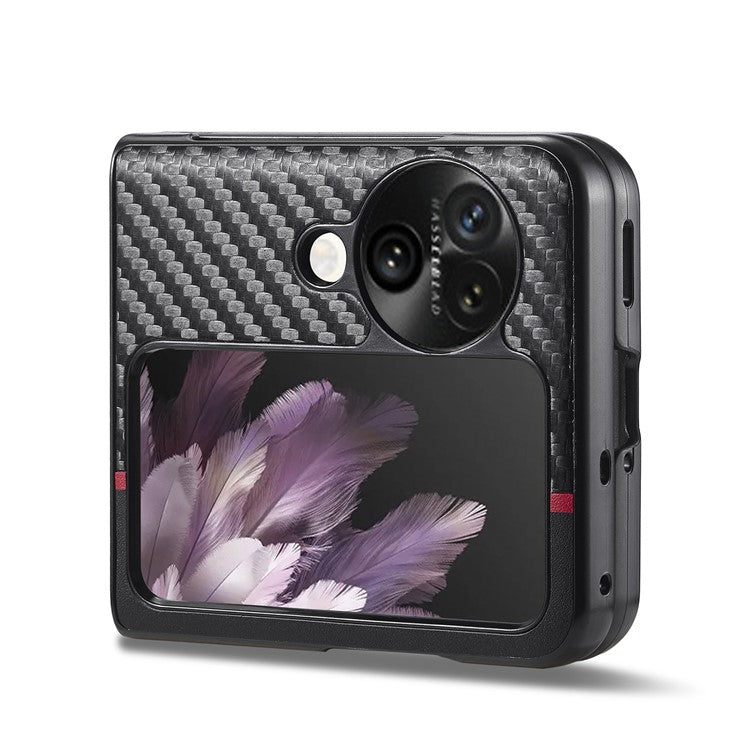 LC.IMEEKE For Oppo Find N3 Flip 5G Case Carbon Fiber Texture Back Slim Phone Cover