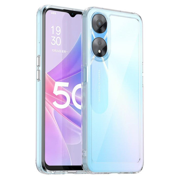 Phone Cover for Oppo A78 5G Case with Electroplating Buttons (Big Rear Lens Hole)