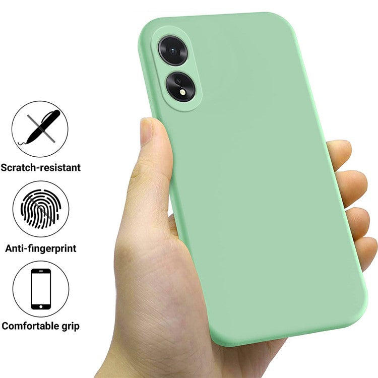 Shockproof Liquid Silicone Shell For Oppo A38 4G / A18 4G Case Mobile Phone Cover - Green