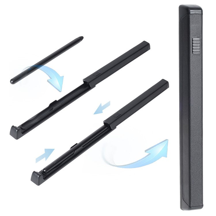 GKK For Samsung Galaxy Z Fold5 5G / Z Fold4 5G / Z Fold3 5G Capacitor Pen Case Magnetic Protective Cover (No Stylus) - Black