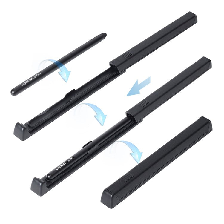 GKK For Samsung Galaxy Z Fold5 5G / Z Fold4 5G / Z Fold3 5G Capacitor Pen Case Magnetic Protective Cover (No Stylus) - Black