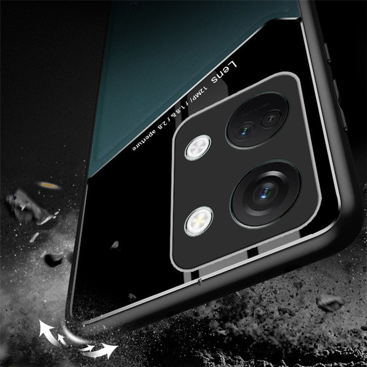 For OnePlus Nord 3 5G / Ace 2V Case Drop-proof PU Leather Coated TPU+PC Phone Cover - Black