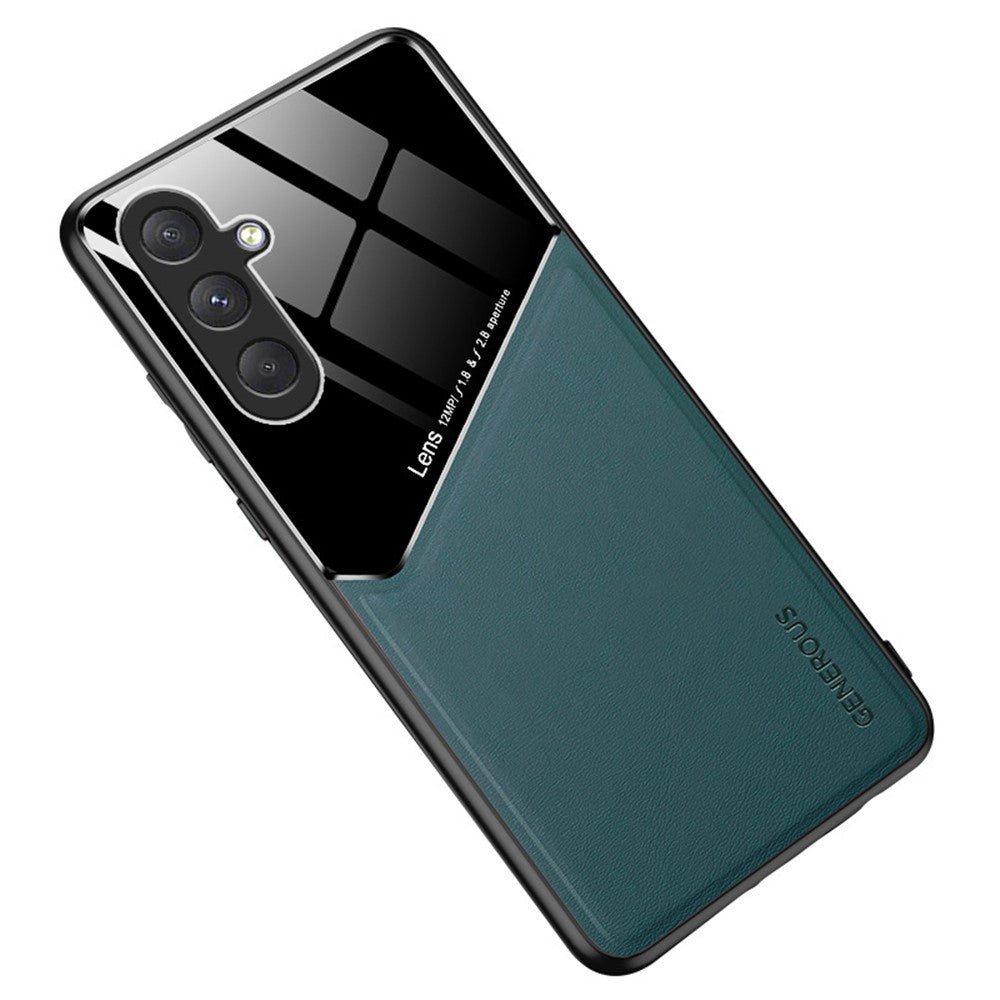 For Samsung Galaxy M54 5G / F54 5G Case Precise Cutout Leather Coated TPU+PC Phone Cover - Green