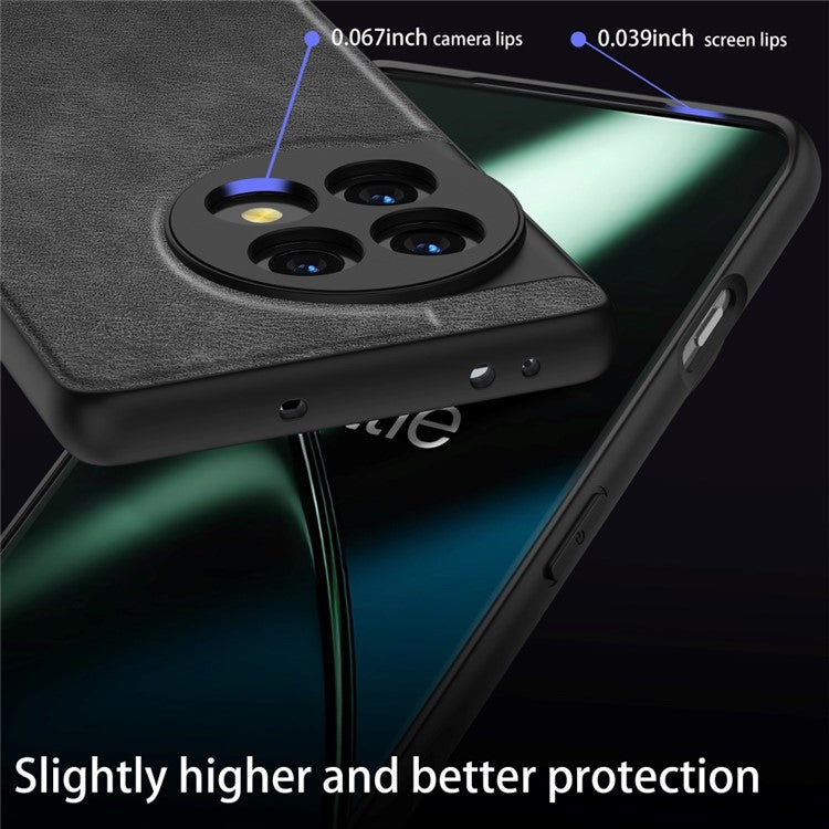 For OnePlus 11 5G PU Leather+TPU+PC Phone Cover Retro Anti-scratch Cell Phone Case - Brown