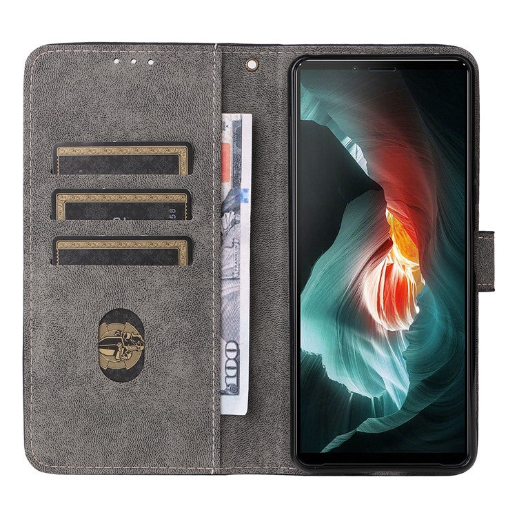 For Sony Xperia 10 II Case Mobile Phone Cover PU Leather RFID Blocking Shell with Strap - Purple