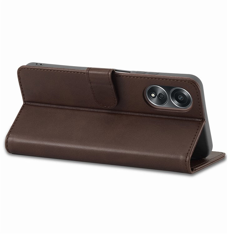 LC.IMEEKE For Oppo Reno8 T 4G Leather Case Wallet Stand Smartphone Cover - Brown