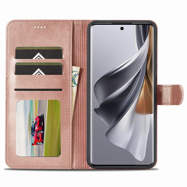 LC.IMEEKE For Oppo Reno10 Pro 5G (Global) / Reno10 5G (Global) Case PU Leather Stand Phone Wallet Cover - Rose Gold