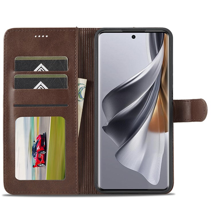 LC.IMEEKE For Oppo Reno10 Pro 5G (Global) / Reno10 5G (Global) Case PU Leather Stand Phone Wallet Cover - Brown
