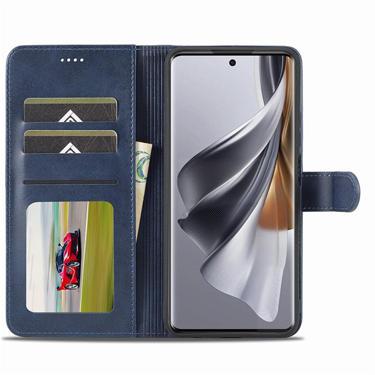 LC.IMEEKE For Oppo Reno10 Pro 5G (Global) / Reno10 5G (Global) Case PU Leather Stand Phone Wallet Cover - Blue