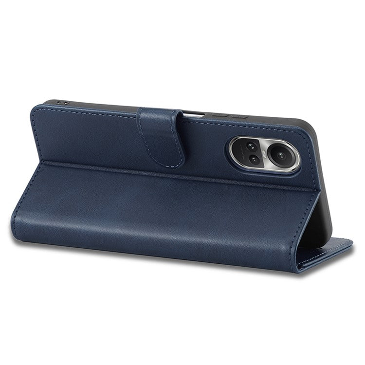 LC.IMEEKE For Oppo Reno10 Pro 5G (Global) / Reno10 5G (Global) Case PU Leather Stand Phone Wallet Cover - Blue
