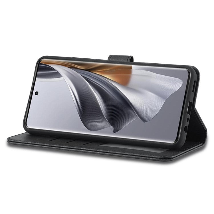 LC.IMEEKE For Oppo Reno10 Pro 5G (Global) / Reno10 5G (Global) Case PU Leather Stand Phone Wallet Cover - Black