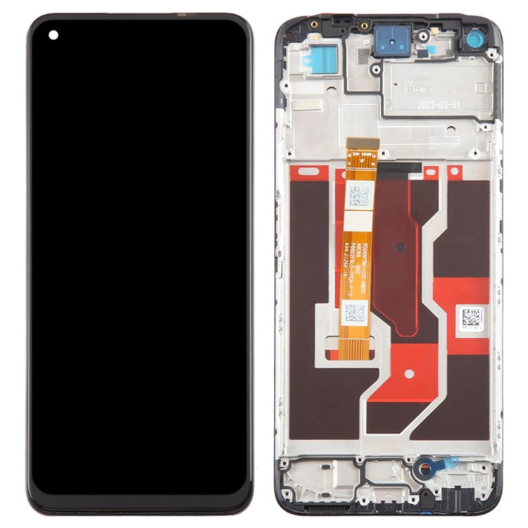For Realme 9i 4G / Oppo A96 4G Grade B LCD Screen and Digitizer Assembly + Frame Replacement Part (Without Logo)