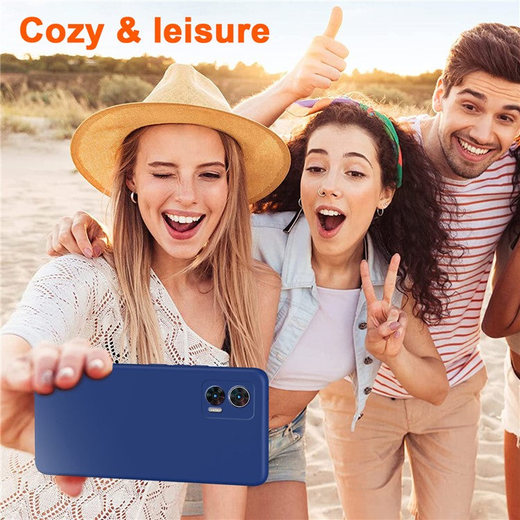 For Motorola Edge 30 Neo 5G TPU Case Soft Lining 2.2mm Shockproof Phone Cover - Blue