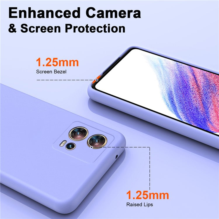 For Motorola Edge 30 Fusion 5G Case 2.2mm Rubberized TPU Phone Protective Cover - Purple