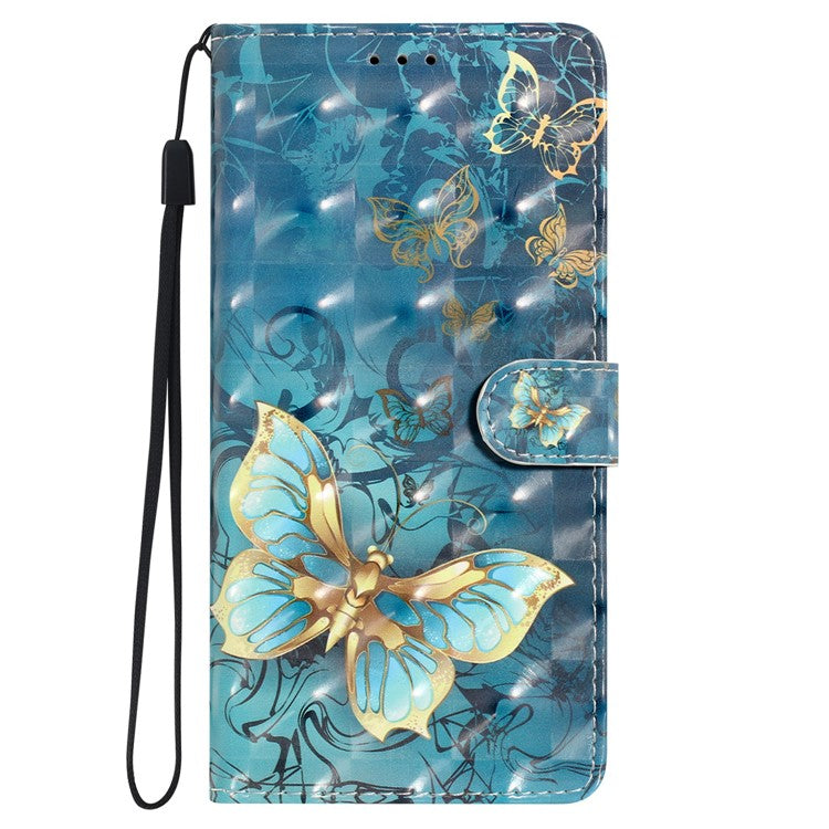 For Oppo A54 5G / A74 5G / A93 5G Case PU Leather 3D Pattern Wallet Phone Cover - Butterfly