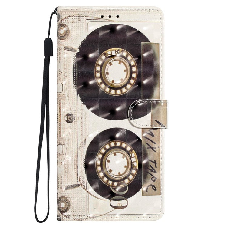 For Oppo A54 5G / A74 5G / A93 5G Case PU Leather 3D Pattern Wallet Phone Cover - Tape