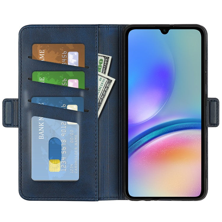 For Samsung Galaxy A05s 4G Case Drop Protection Leather Wallet Stand Phone Cover - Blue