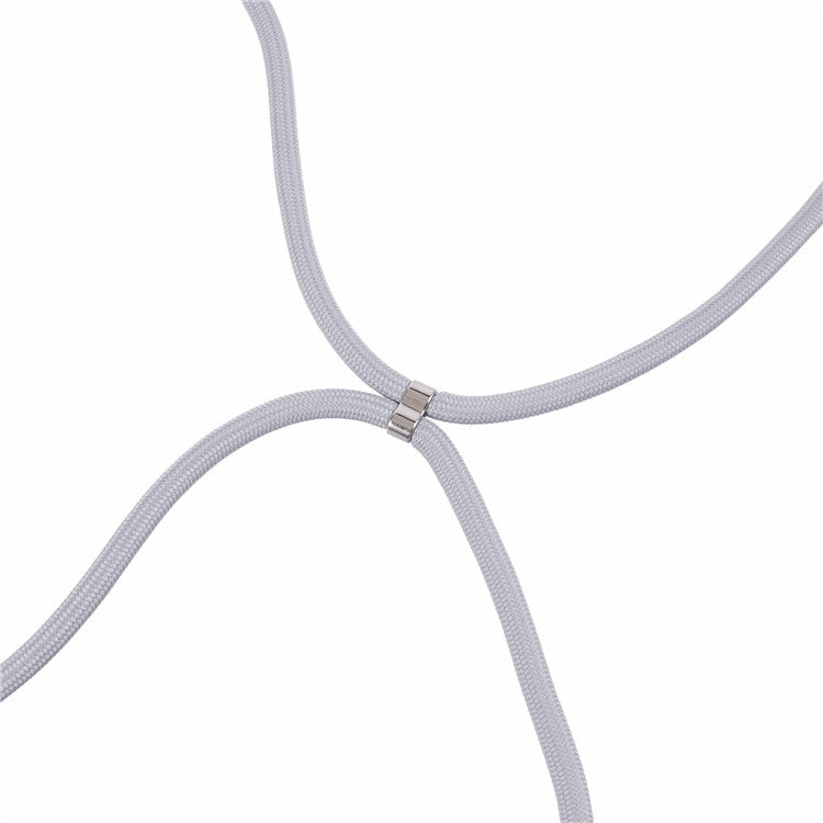 For OnePlus Ace 2V / Nord 3 5G Case TPU Fiber Lining Protective Phone Cover with Long Lanyard - Lavender Grey