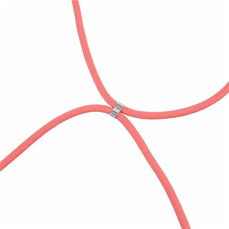 For OnePlus Ace 2V / Nord 3 5G Case TPU Fiber Lining Protective Phone Cover with Long Lanyard - Hawthorn Red