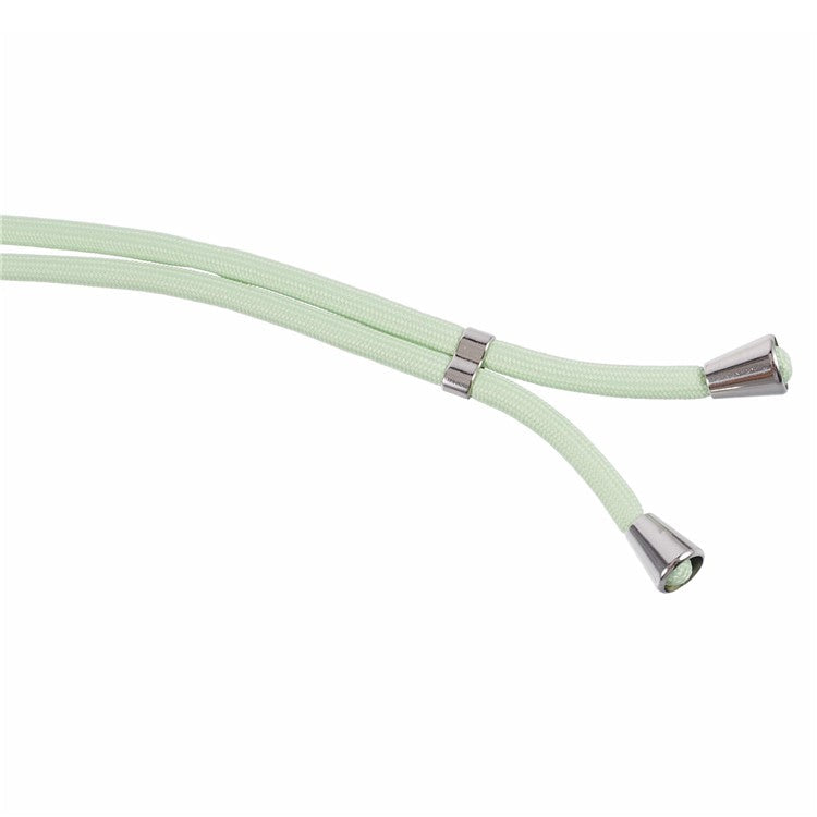 For OnePlus Ace 2V / Nord 3 5G Case TPU Fiber Lining Protective Phone Cover with Long Lanyard - Matcha Green