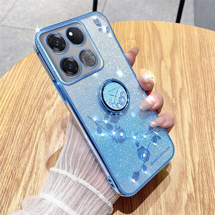 KADEM Phone Cover for OnePlus Ace Racing 5G Case TPU Ring Kickstand Phone Shell - Blue