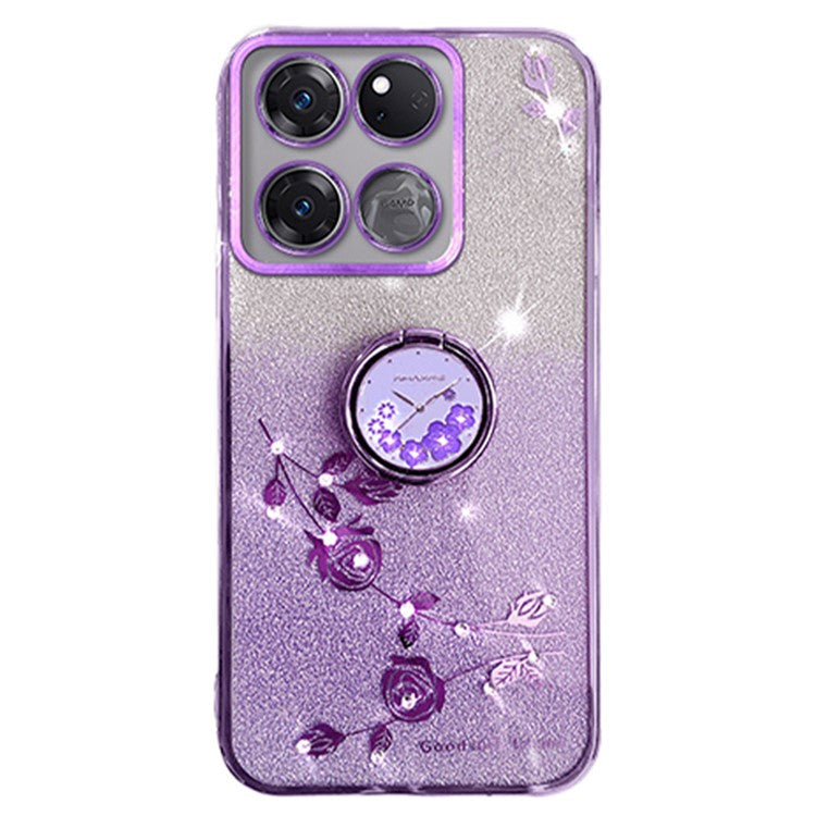 KADEM Phone Cover for OnePlus Ace Racing 5G Case TPU Ring Kickstand Phone Shell - Purple