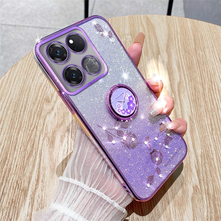 KADEM Phone Cover for OnePlus Ace Racing 5G Case TPU Ring Kickstand Phone Shell - Purple