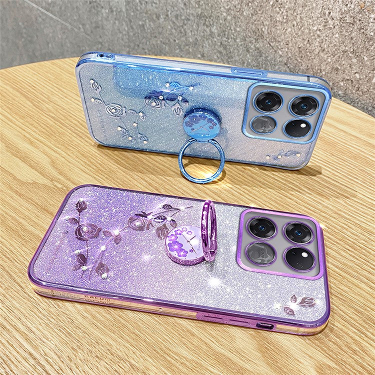 KADEM Phone Cover for OnePlus Ace Racing 5G Case TPU Ring Kickstand Phone Shell - Purple