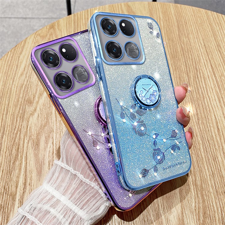 KADEM Phone Cover for OnePlus Ace Racing 5G Case TPU Ring Kickstand Phone Shell - Purple