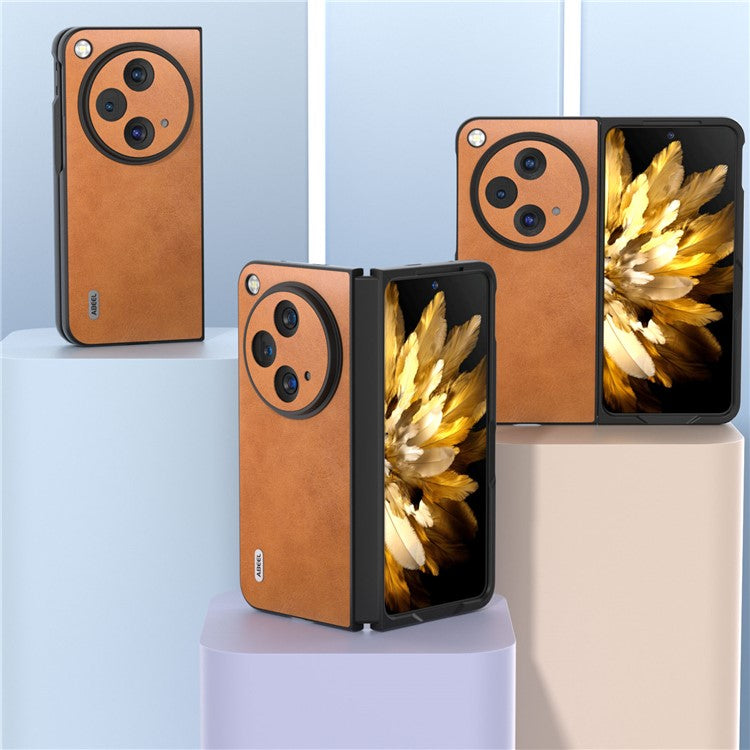 ABEEL For Oppo Find N3 5G / OnePlus Open Case Cowhide Texture Protective Shell Phone Cover - Brown