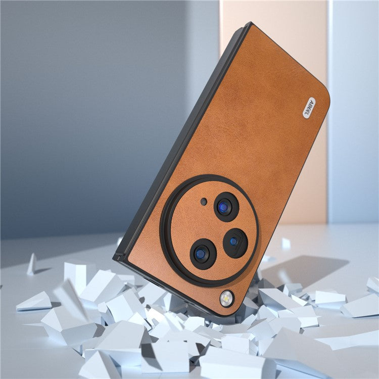 ABEEL For Oppo Find N3 5G / OnePlus Open Case Cowhide Texture Protective Shell Phone Cover - Brown