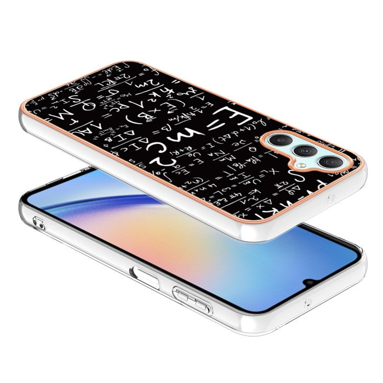 YB IMD Series-19 Style-D For Samsung Galaxy A25 5G (Global) (161.0 x 76.5 x 8.3mm) Case Pattern 2.0mm TPU Phone Cover - Equation
